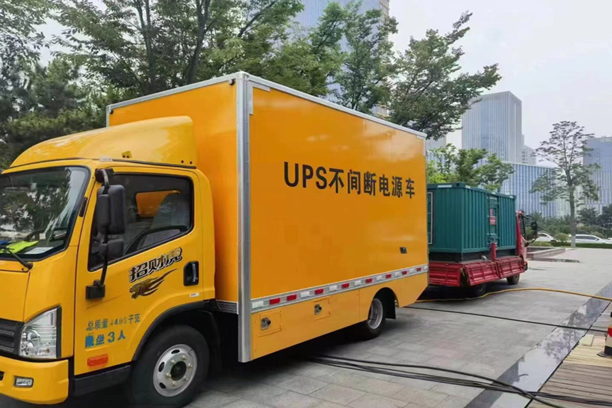 娄底发电机租赁施工现场